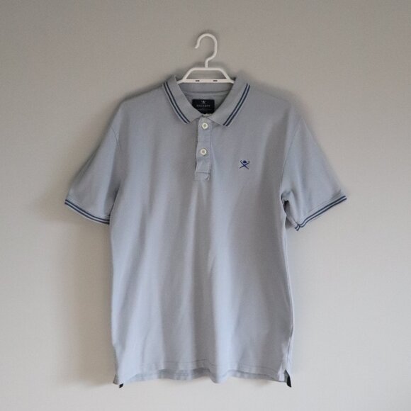Hackett London Polo Embroidered-Logo XL Blue Slim Fit Cotton Pullover T-Shirt - Picture 1 of 10